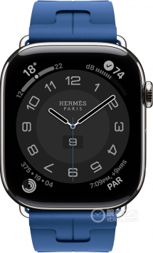 爱马仕APPLE WATCH HERMES系列H0009931蓝色橡胶表带