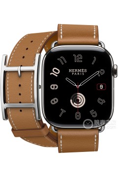 爱马仕APPLE WATCH HERMES H0009931双圈棕色牛皮表带