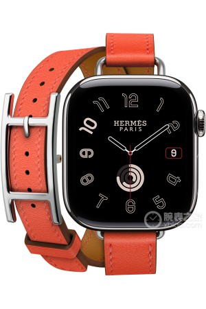 爱马仕APPLE WATCH HERMES系列H0009941双圈橙色牛皮表带