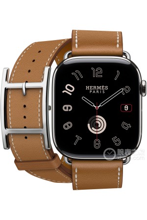 爱马仕APPLE WATCH HERMES系列H0009931双圈棕色牛皮表带