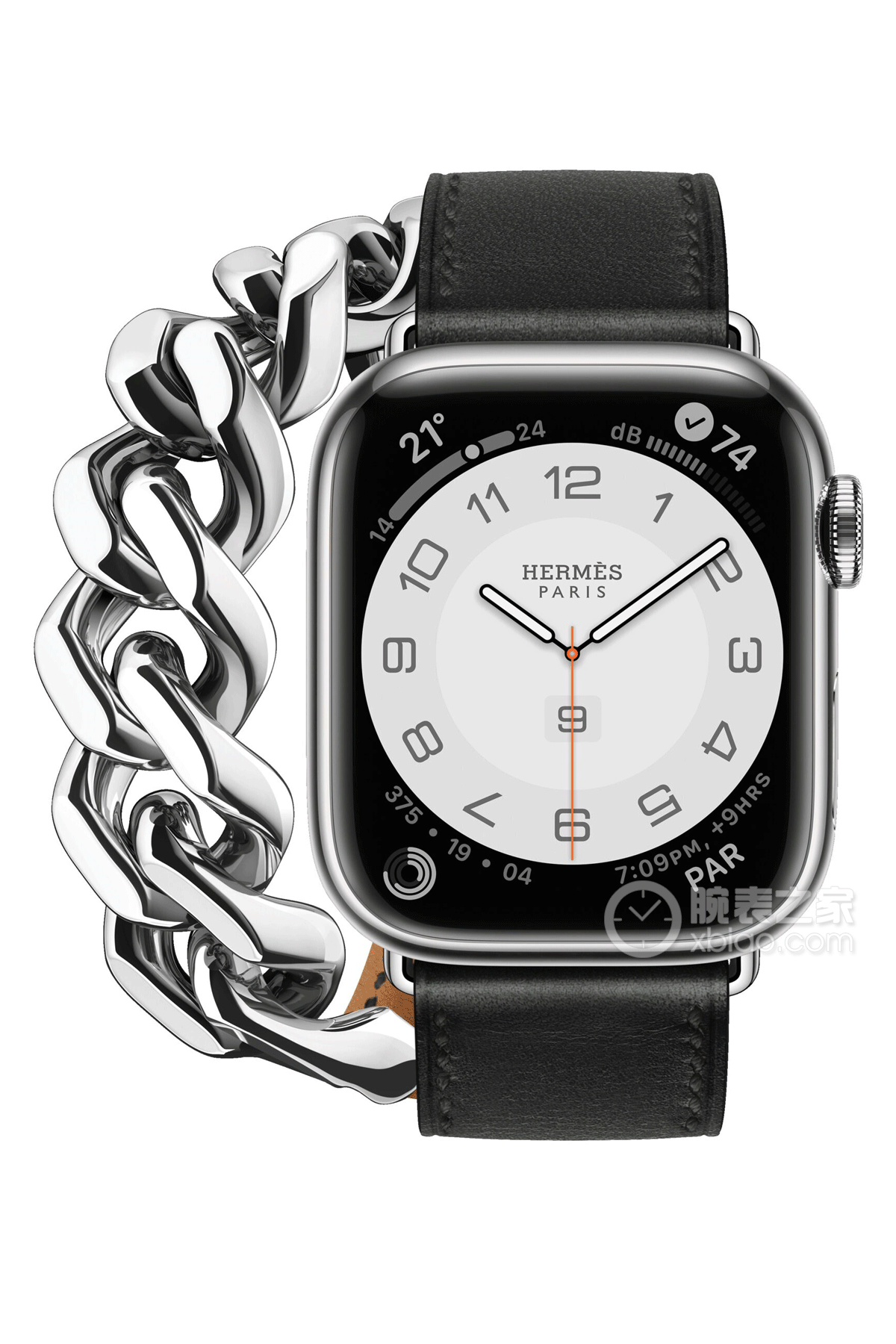 爱马仕APPLE WATCH HERMES Apple Watch Hermès Series 8 黑盘白心