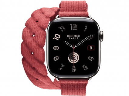 愛馬仕APPLE WATCH HERMES系列H0009941粉色尼龍表帶