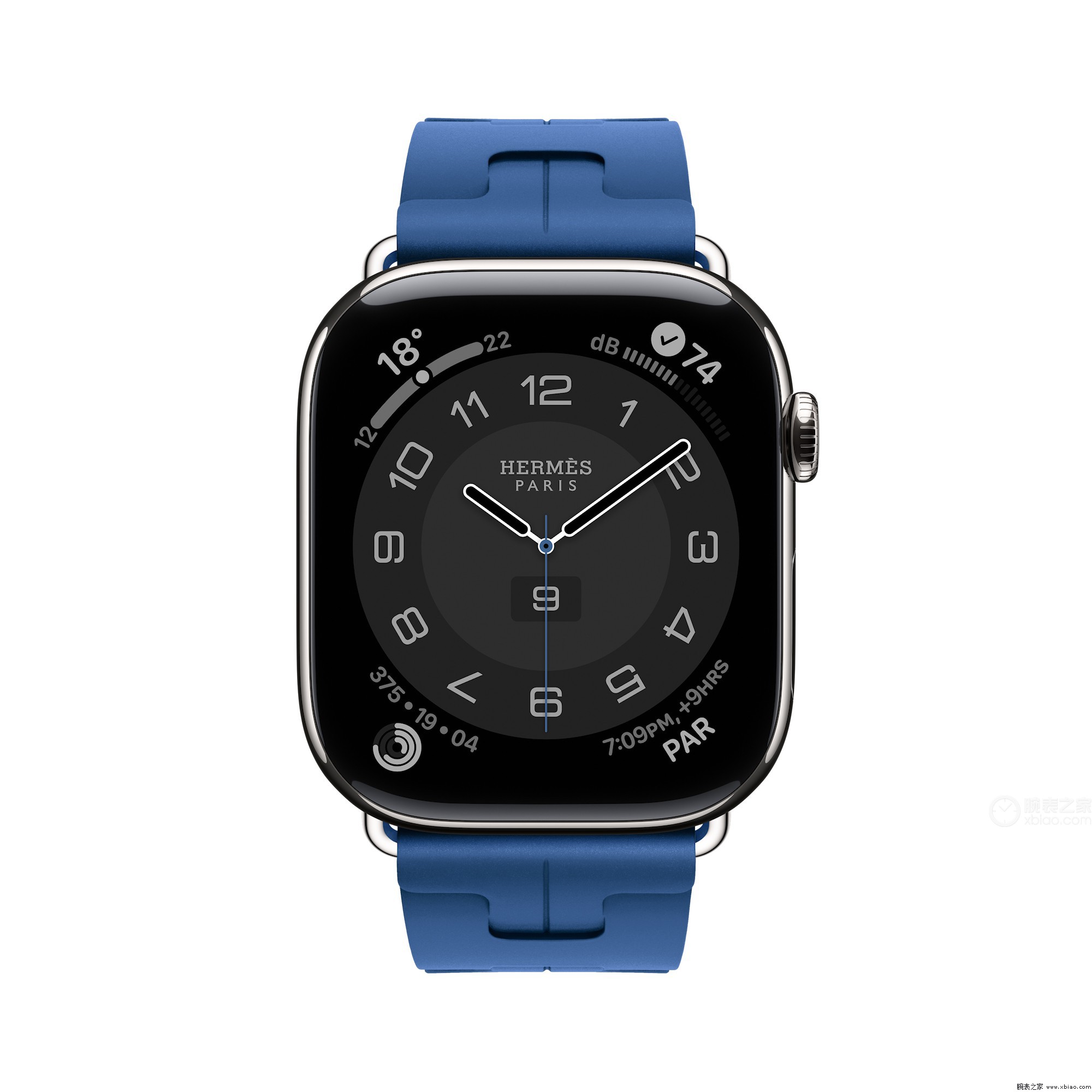 愛馬仕APPLE WATCH HERMES系列H0009931藍色橡膠表帶