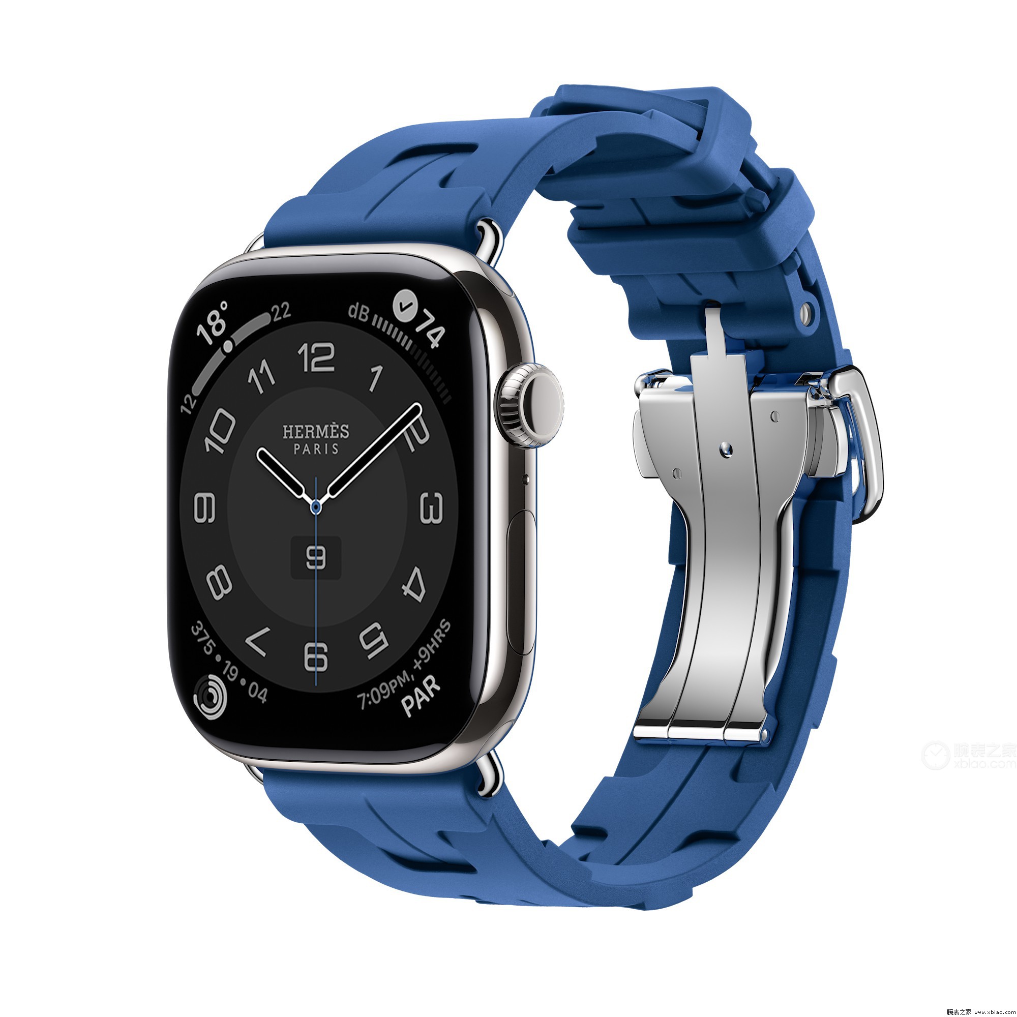 爱马仕APPLE WATCH HERMES系列H0009931蓝色橡胶表带