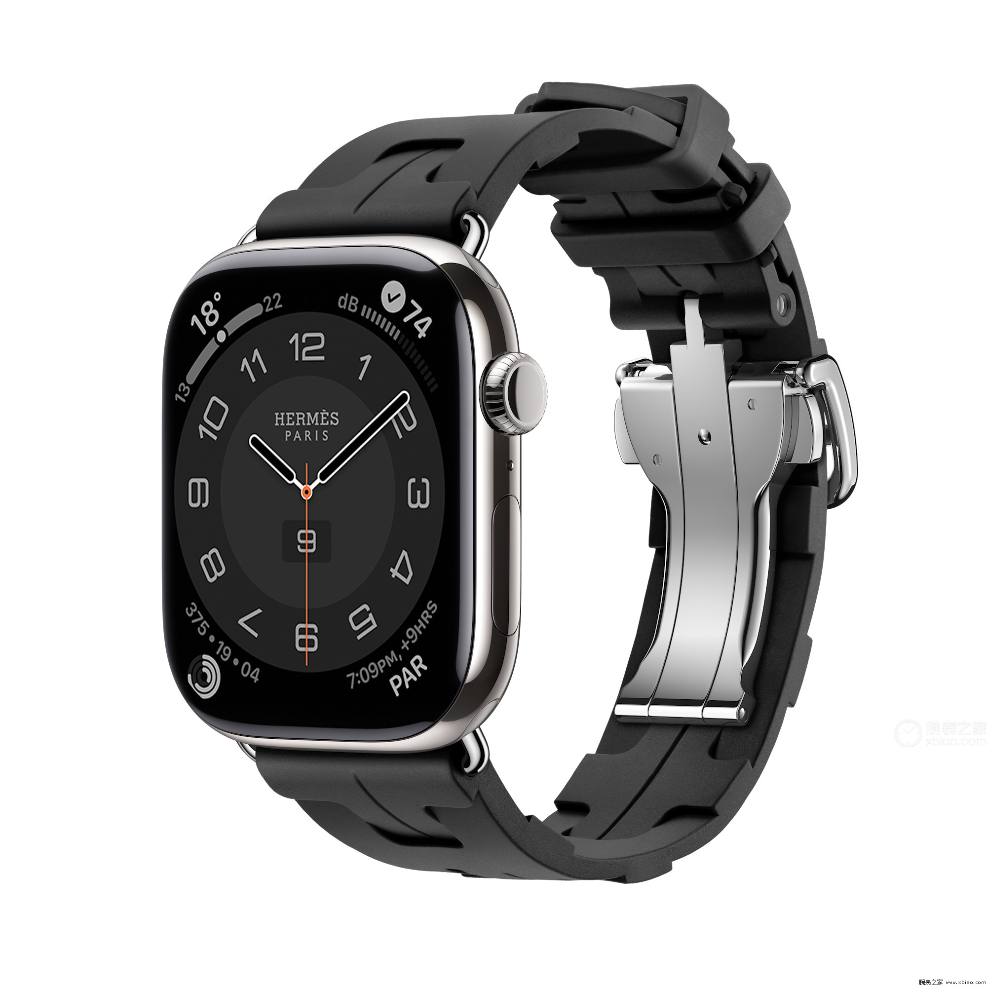 愛馬仕APPLE WATCH HERMES系列H0009931黑色橡膠表帶