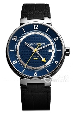 路易威登TAMBOUR MOON系列Tambour Moon GMT 男士蓝色精钢