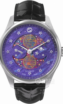 古驰G-TIMELESS系列G-Timeless Moonlight紫盘黑带-欧泊石