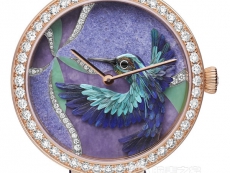 梵克雅宝非凡表盘系列细羽镶饰腕表-蜂鸟