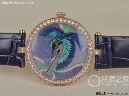梵克雅寶非凡表盤系列細羽鑲飾腕表-蜂鳥