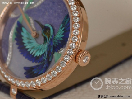 梵克雅寶非凡表盤系列細羽鑲飾腕表-蜂鳥