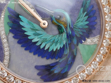 梵克雅宝非凡表盘系列细羽镶饰腕表-蜂鸟