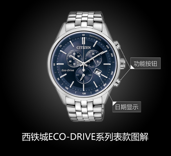 西铁城ECO-DRIVE系列AT2140-55L图解