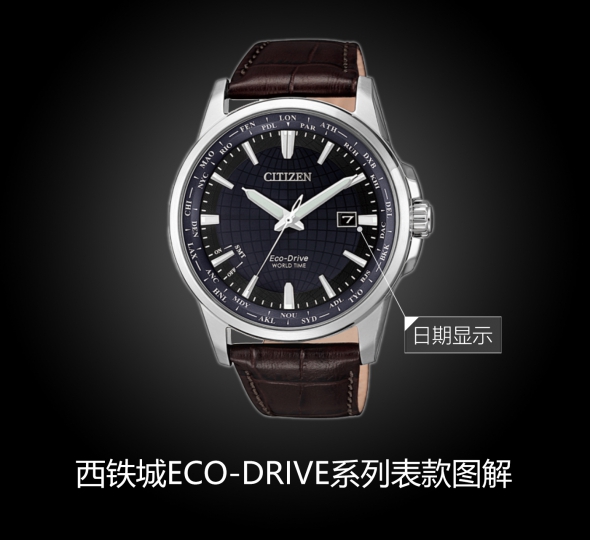 西铁城ECO-DRIVE系列BX1001-11L图解