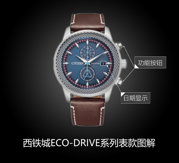 西铁城ECO-DRIVE系列CA7080-13L图解