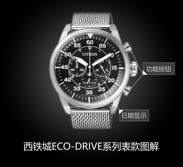 西铁城ECO-DRIVE系列CA4210-59E图解