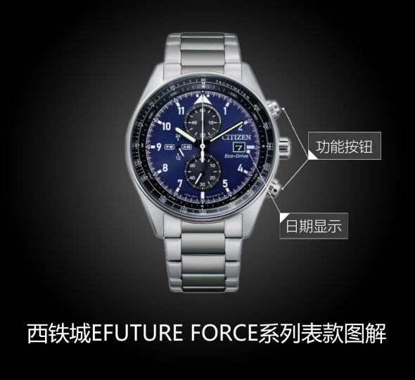 西铁城FUTURE FORCE系列CA0770-81L图解