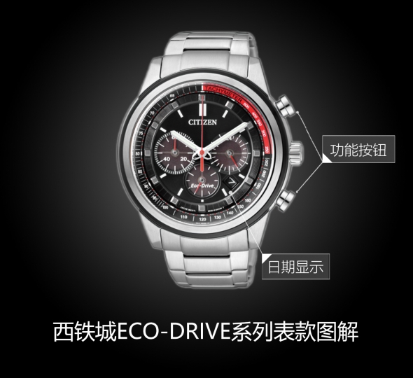 西铁城ECO-DRIVE系列CA4034-50F图解