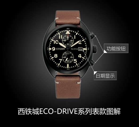 西鐵城ECO-DRIVE系列CA7045-14E圖解