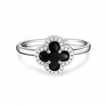 潮宏基时尚系列情迷威尼斯系列钻石玛瑙戒指