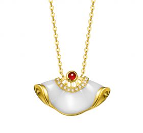 潮宏基时尚系列善缘系列珍珠母贝项链项链