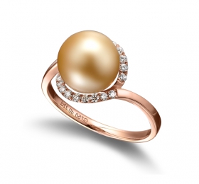 潮宏基高订系列珍珠系列LK000930 戒指
