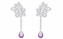 戴比尔斯ESSENCE OF NATURE高级珠宝Jacaranda Bloom Enamel Drop 钻石耳环(JacarandaBloomEnamelDrop钻石耳环JacarandaBloomEnamelDrop钻石耳环)耳饰