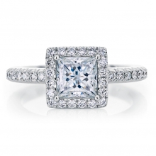 戴比尔斯公主方形单颗美钻戒指
