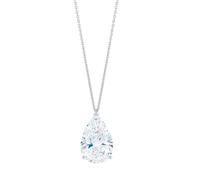 戴比尔斯LONDON BY DE BEERS 1888 WHITE MASTER DIAMOND梨形铂金钻石吊坠 项链