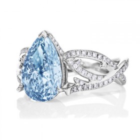戴比尔斯1888 MASTER DIAMONDS 大师美钻系列VOLUTE 艳彩蓝钻戒指