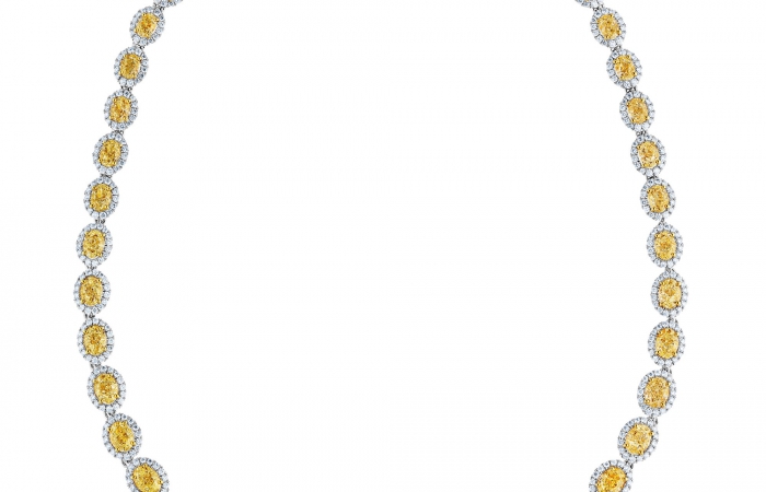 戴比尔斯DE BEERS AURA系列Aura高级珠宝黄钻项链
