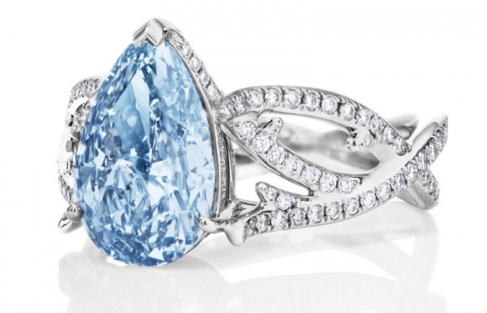 戴比尔斯1888 MASTER DIAMONDS 大师美钻系列VOLUTE 艳彩蓝钻戒指