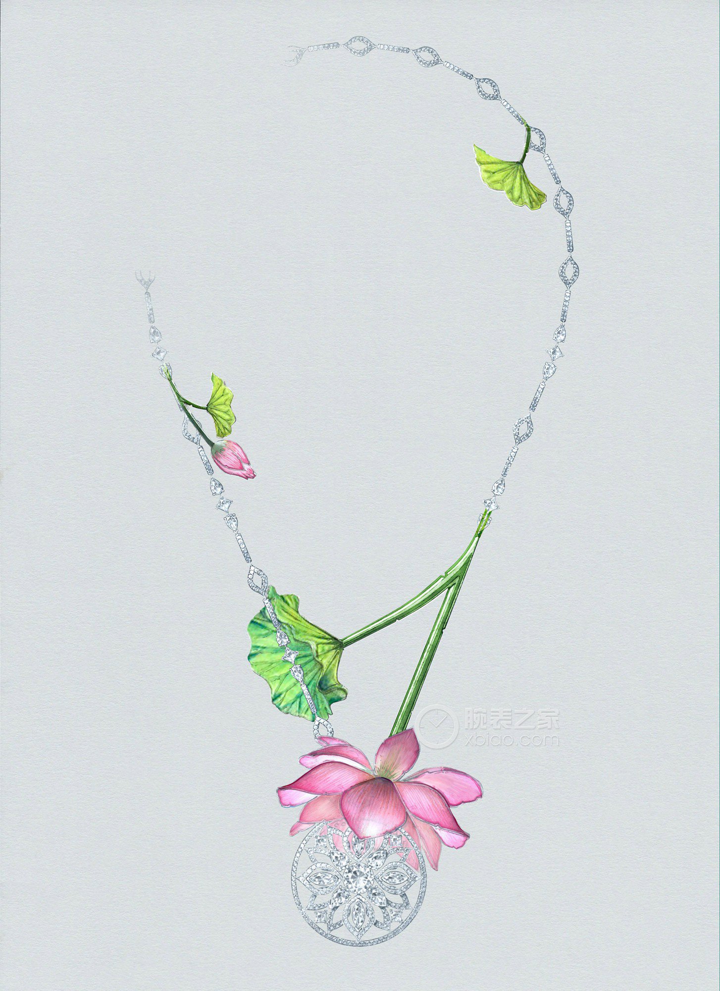 戴比尔斯LOTUS BY DE BEERSFlourishing Lotus盛放莲花项链项链
