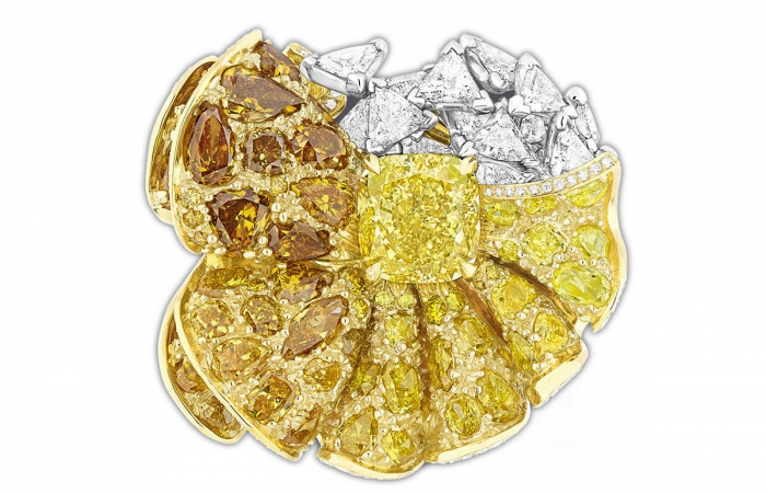 迪奥ARCHI DIOR ARCHI DIOR “ENVOL DRAPÉ DIAMANT JAUNE”戒指