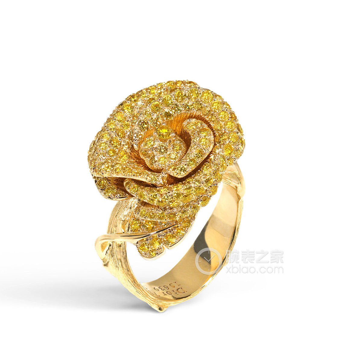 迪奥ROSE DIOR BAGATELLEROSE DIOR BAGATELLE 750/1000黄金戒指，镶嵌黄色钻石，中号戒指