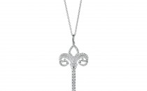 蒂芙尼TIFFANY KEYSFleur De Lis 铂金镶钻鸢尾花造型项链(FleurDeLis铂金镶钻鸢尾花造型项链FleurDeLis铂金镶钻鸢尾花造型项链)项链