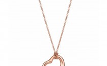 蒂芙尼ELSA PERETTI18K 玫瑰金镶钻 Open Heart 项链(18K玫瑰金镶钻OpenHeart项链18K玫瑰金镶钻OpenHeart项链)吊坠