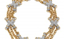 蒂芙尼TIFFANY HARD WEAR18K黄金镶钻X形链环项链(18K黄金镶钻X形链环项链18K黄金镶钻X形链环项链)项链