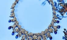 蒂芙尼BLUE BOOK高级珠宝2022 Blue Book铂金及18K黄金镶嵌桑坦石及圆形明亮式钻石叶子造型项链