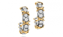 蒂芙尼SCHLUMBERGER™高级珠宝18K黄金镶钻耳环