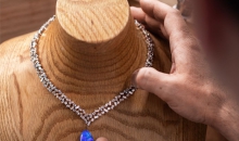 蒂芙尼BLUE BOOK高级珠宝2023 BLUE BOOK铂金镶嵌黑色欧泊及钻石项链