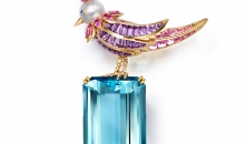 蒂芙尼史隆伯杰系列彩虹“石上鳥”胸針