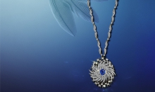 蒂芙尼BLUE BOOK高级珠宝铂金及18K黄金镶嵌一颗重逾9克拉的未经优化处理蓝宝石及钻石项链