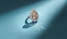蒂芙尼BLUE BOOK高级珠宝铂金及18K黄金镶嵌一颗重逾10克拉的棕粉钻及钻石戒指