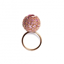 蒂芙尼MASTERPIECES PRISM系列18k玫瑰金鑲嵌粉色藍寶石戒指