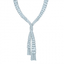 蒂芙尼BLUE BOOK高級珠寶玫瑰形切割鉆石和欖尖形切割鉆石項鏈
