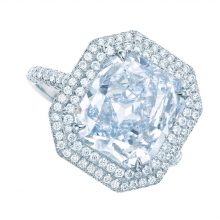 蒂芙尼BLUE BOOK高级珠宝矩形改良明亮式切割蓝钻