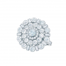 蒂芙尼BLUE BOOK高级珠宝花朵造型戒指
