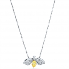 蒂芙尼PAPER FLOWERS铂金镶嵌黄钻及钻石萤火虫造型项链