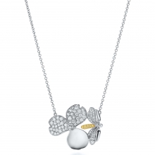 蒂芙尼PAPER FLOWERS铂金镶嵌黄钻及钻石萤火虫造型项链
