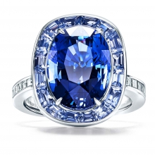 蒂芙尼BLUE BOOK高级珠宝2018 BLUE BOOK铂金镶嵌斯蓝宝石戒指